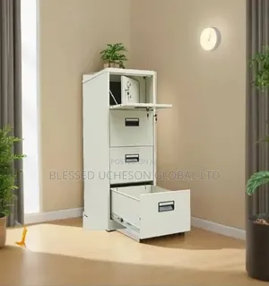Heavy Duty 4 Drawer With Safe Inside Steel Filing Cabinet.