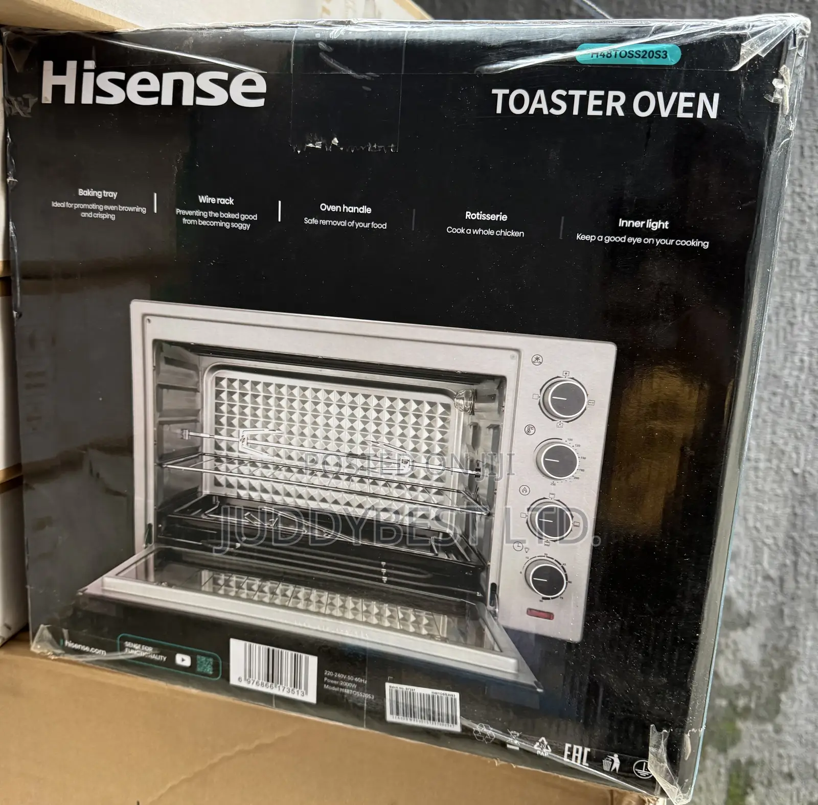 Hisense 48L Electric Oven Toaster Grill - 2000W