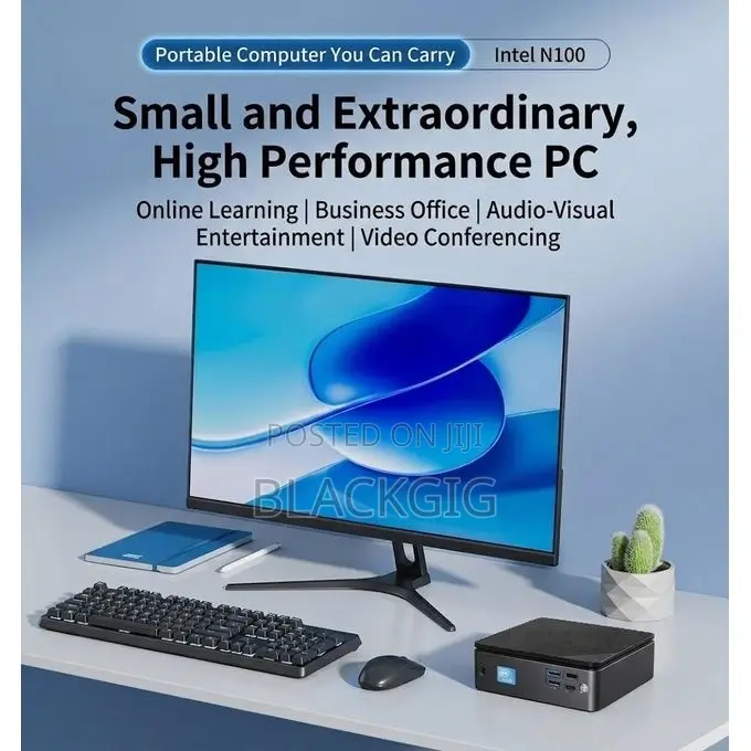 12th Gen Intel N100 Mini PC CPU Dual Screen MiniPC Host 8gb/128gb