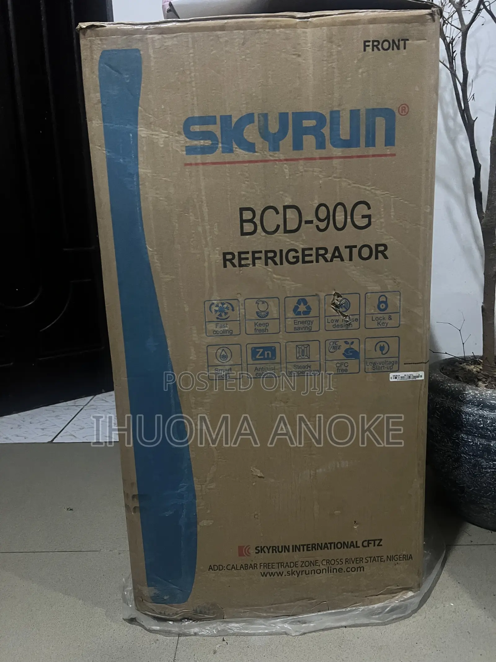 Skyrim BCD-90G Single Door Fridge