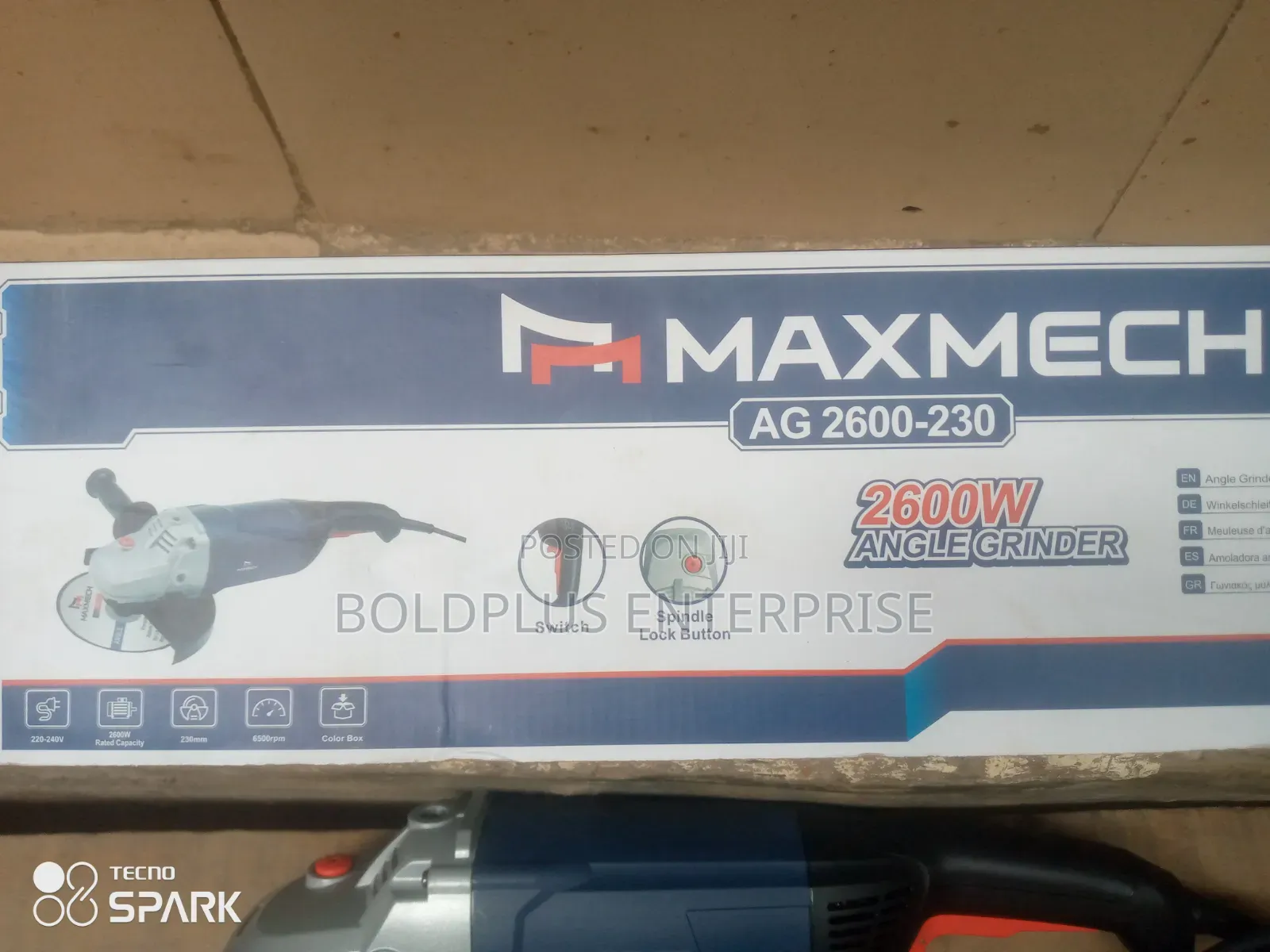 2600 Watts 9 Inches Maxmech Angle Grinding Machine