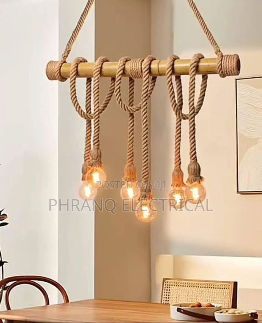 Vintage Rope Bamboo Pendant Lights