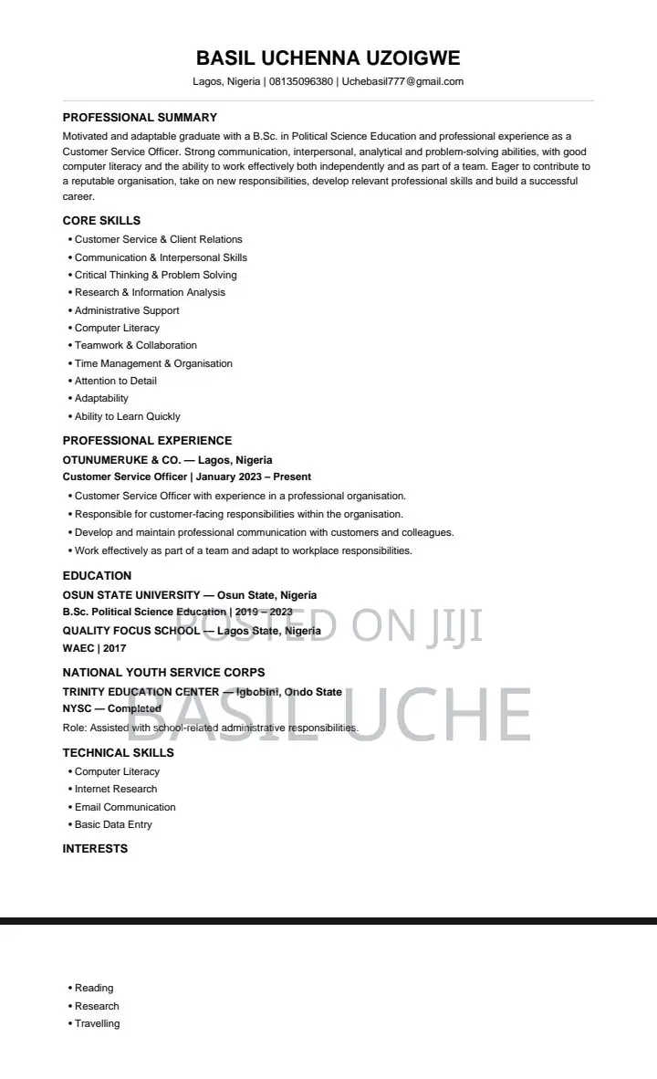 Manufacturing CV