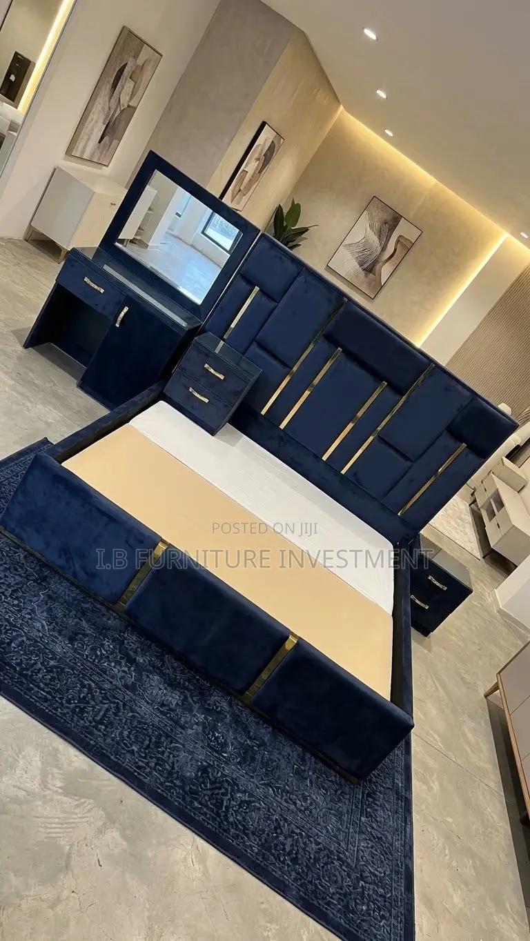 6 by 6 Bedframe,2 Side Drawers and Dressing Mirror