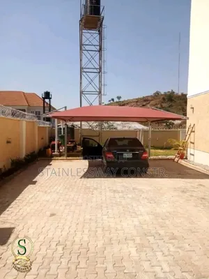 Car Wash Canopy Shade - Galvanized Carport With Tarpaulin Cover