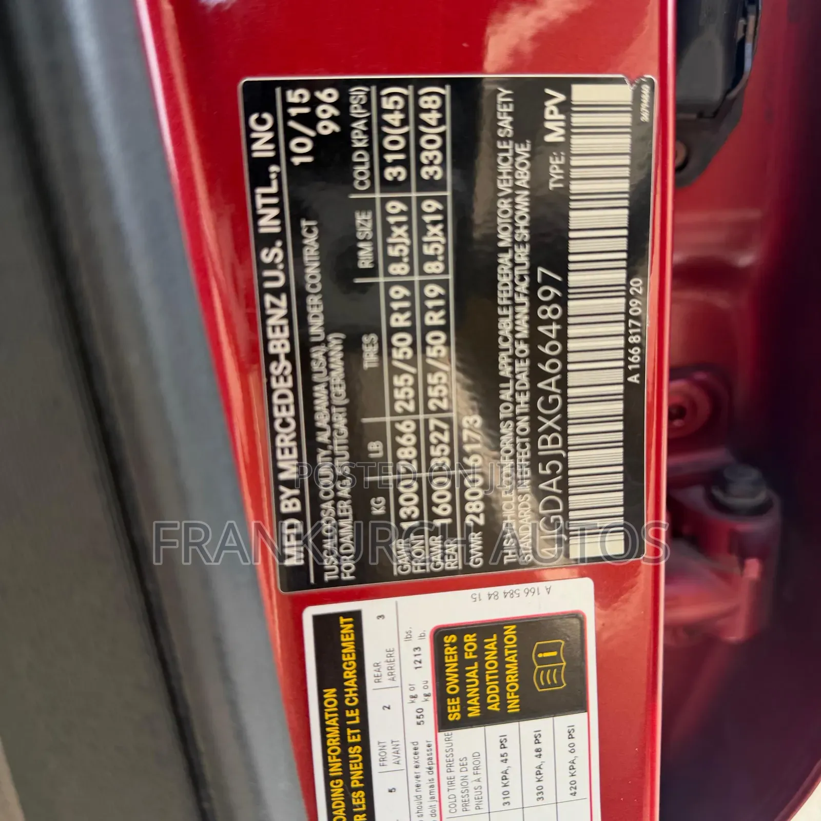 Mercedes-Benz GLE-Class 2016 Red