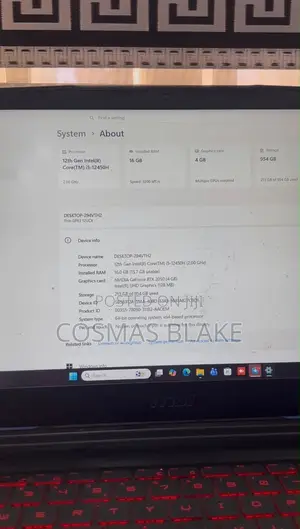 Laptop MSI GF63 16GB Nvidia SSD 1T