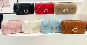 Coach Quilted Flap Shoulder Bag Chain Strap