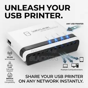 Wireless Hardware/Printer Server Wired Internet Wifi Printing LAN Mode