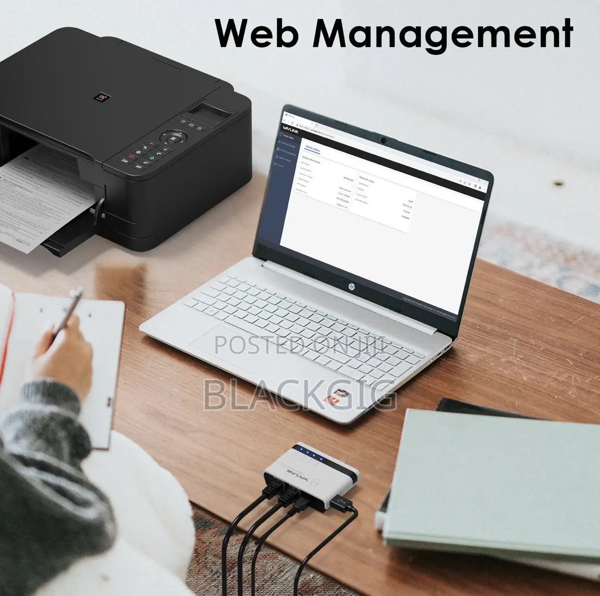 Wireless Hardware/Printer Server Wired Internet Wifi Printing LAN Mode