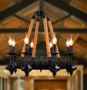 Custom American Country Black Iron Restaurant Chandeliers Lights