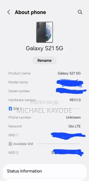 Samsung Galaxy S21 5G 128 GB Graphite