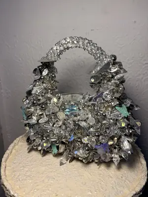 Silver Beaded Bag