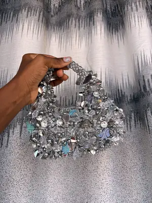 Silver Beaded Bag