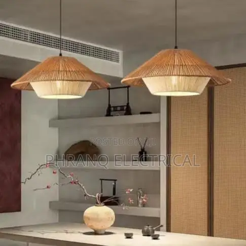 Wabi Sabi Japanese Hemp Rope Pendant Light
