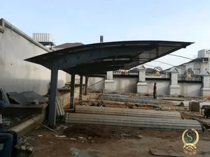Luxury Black Galvanized Carport - 4 Cars Estate Standard