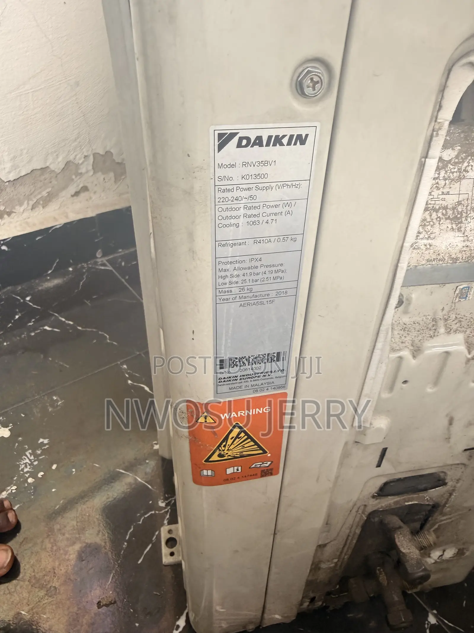 Daikin 1.5HP Split Unit