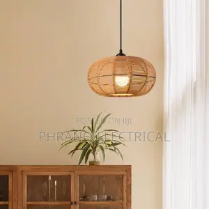 Paper Rope Chandelier Wabi Sabi Retro Style Handmade Pendant Light