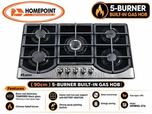 Homepoint 5 Phase Glass Hob(Hp5bsg-27a)