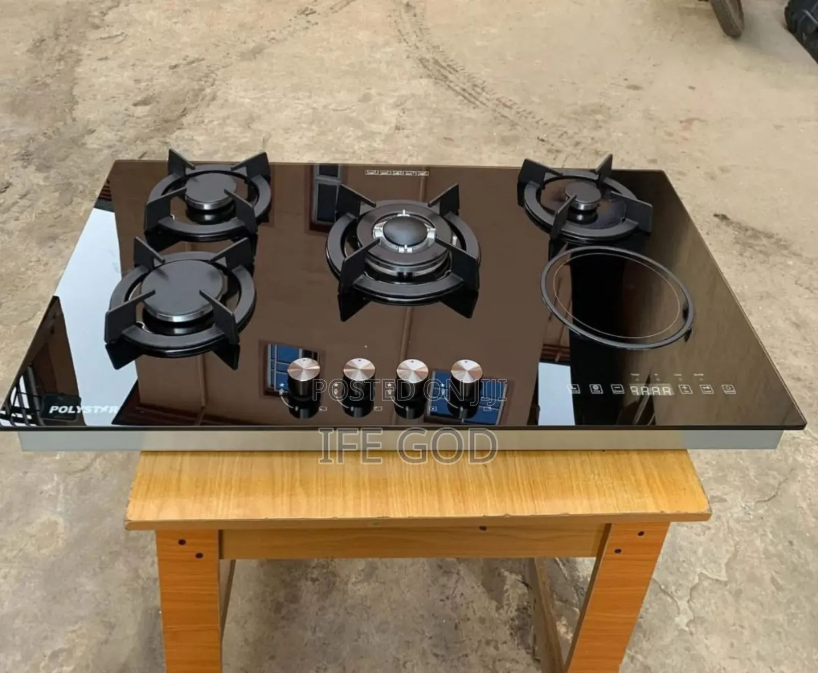 Original Polystar 90CM Built-in 4+1 With Timer Gas Electric Cooker