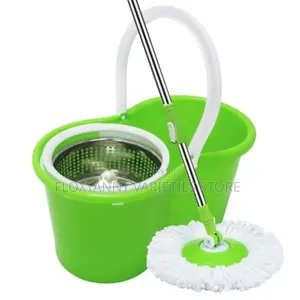 Strong Spin Mop With 2 Heads and Bucket