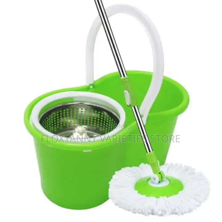 Strong Spin Mop With 2 Heads and Bucket