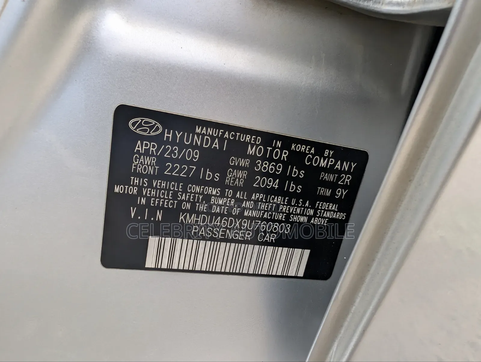 Hyundai Elantra 1.6 Automatic 2009 Silver