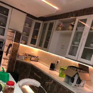 Glossy Board Kitchen Cabinet and Accessories