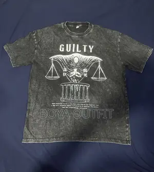 Men’s Oversized Vintage Washed T-Shirt – Guilty Design | Medium Size