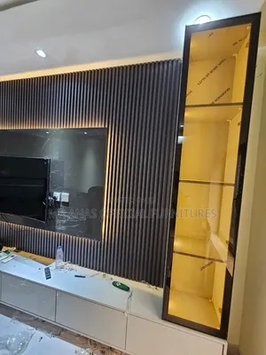 TV Console With Panels and Claddings