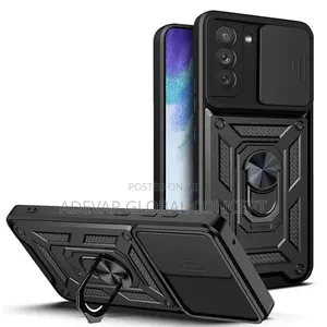 Samsung Galaxy S21 Case Pouch With Slide Camera Lens and Ring Stand