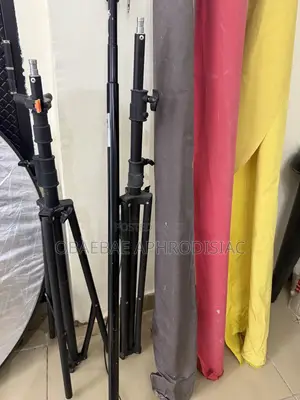 3 Colors Photoshoot Background With 2 Tripod Stands and Pole