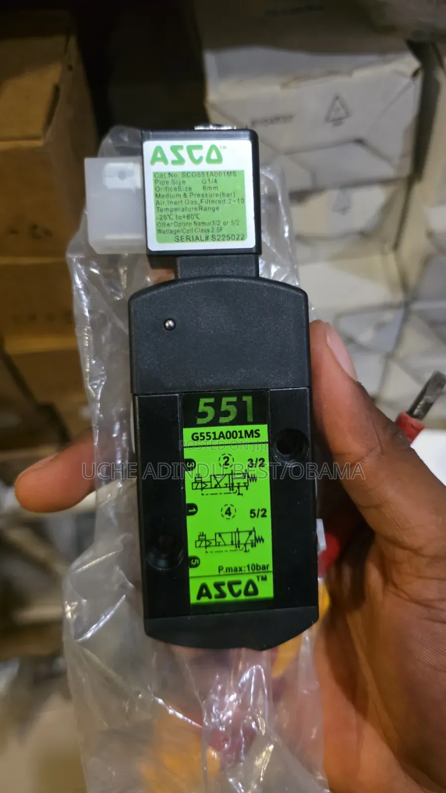 Asco Solenoid Valve for Actuator 1/4" Thread