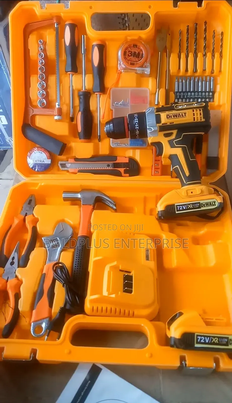72 Volt Heavy Duty Battery Drilling Machine With Tools Set