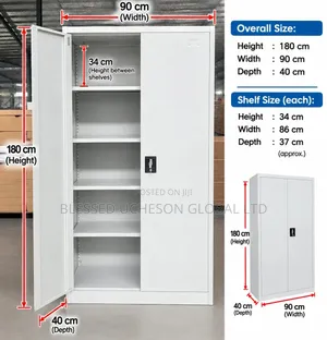 Heavy Duty 2-Door Steel Office Storage Cabinet