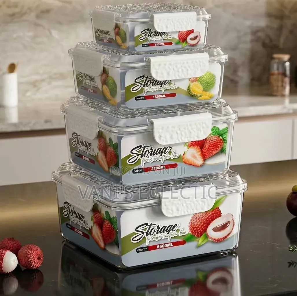Premium 4-Piece Stackable Airtight Acrylic Food Storage Container Set