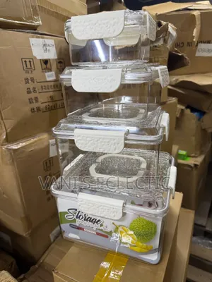Premium 4-Piece Stackable Airtight Acrylic Food Storage Container Set