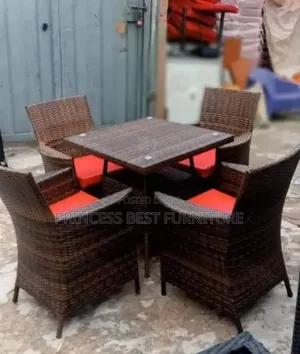 4seater With Cushion Rattan Set for 4 Person's