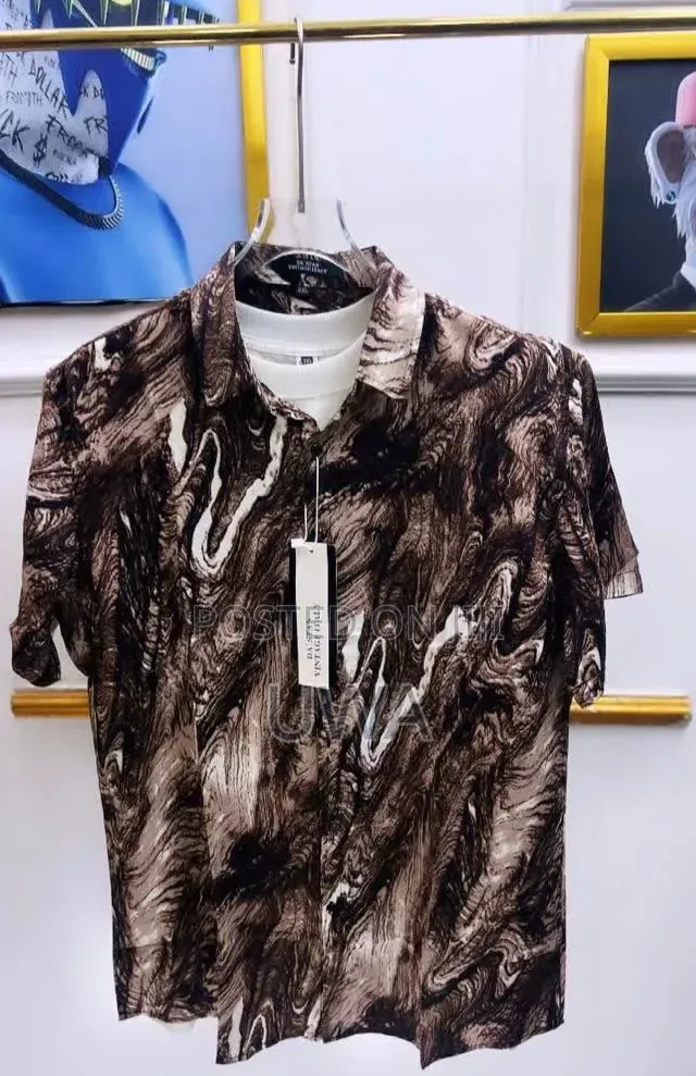 Men's Graphic Button-Down T- Shirt