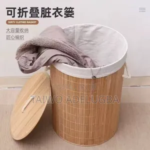 Premium Bamboo Laundry Bag Round