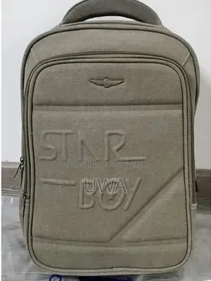 16-Inch Embossed Canvas Laptop Backpack