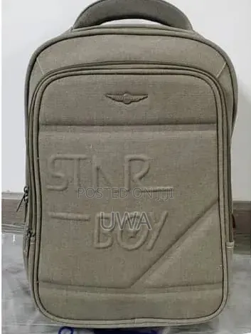 16-Inch Embossed Canvas Laptop Backpack