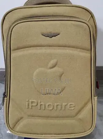 16-Inch Embossed Canvas Laptop Backpack