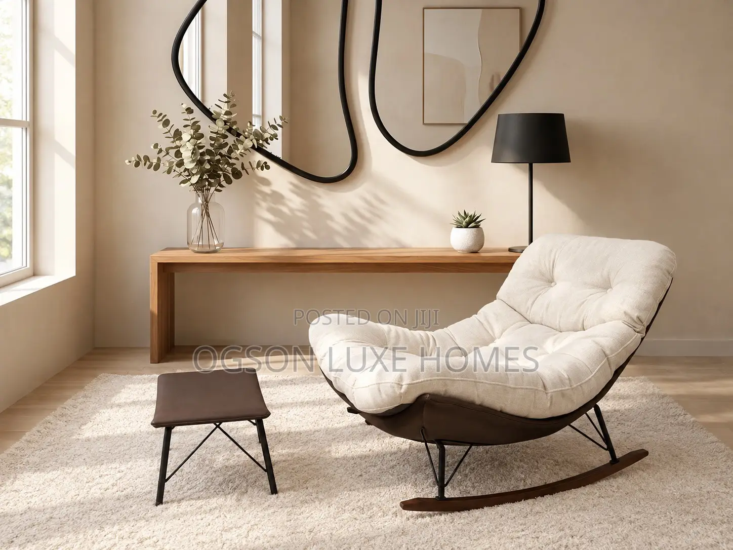 New Luxury Accent Chair With Footrest