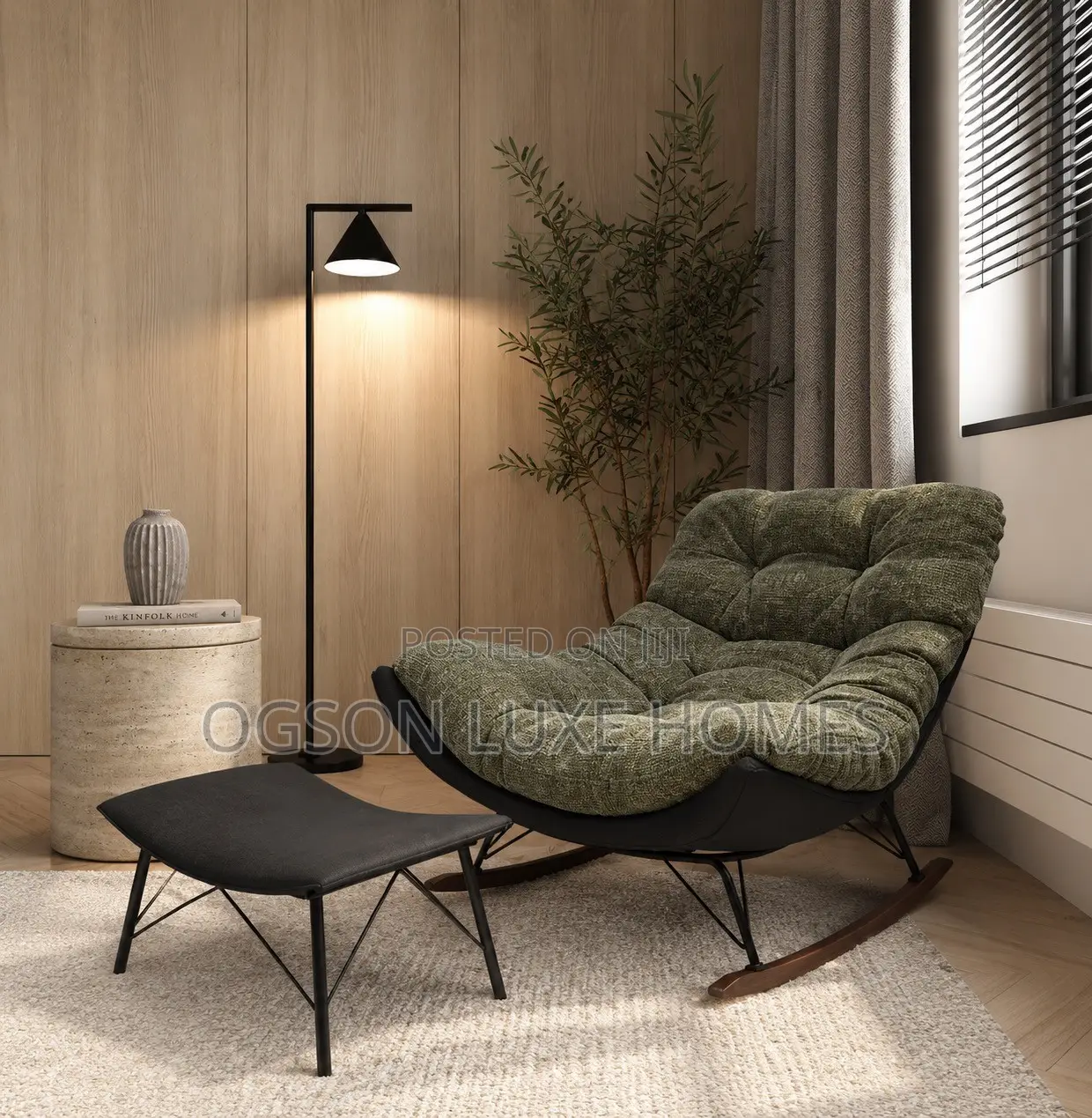 New Luxury Accent Chair With Footrest