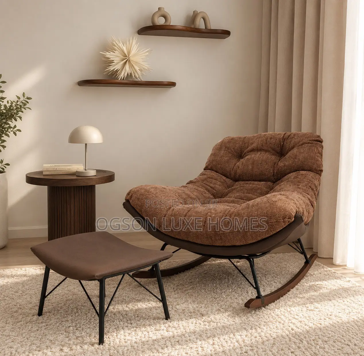 New Luxury Accent Chair With Footrest