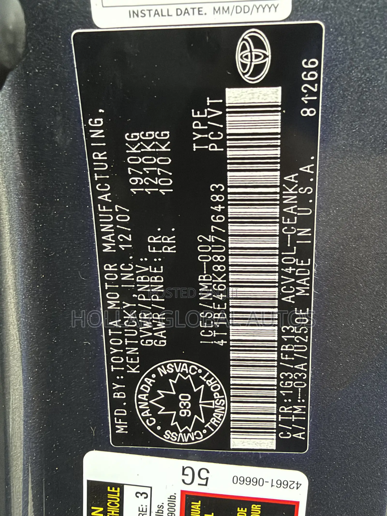 Toyota Camry 2008 Gray