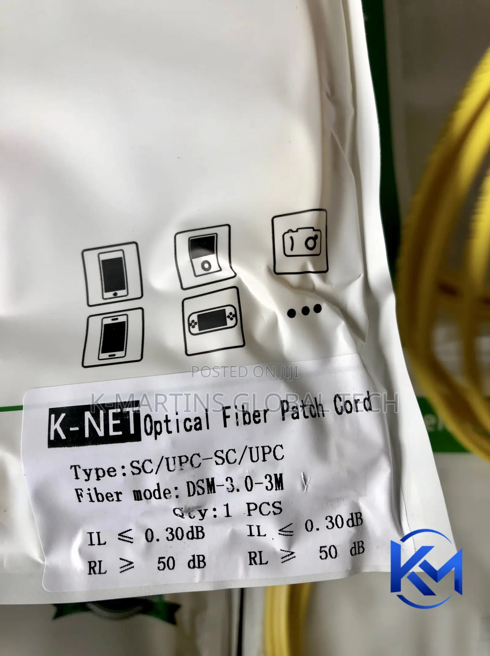 Fibre Optic Patch Cord SC-SC 1 / 3 / 5 / Meter Singlemode Duplex Cable