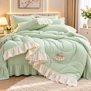 Luxury 4-Piece Cottagecore Ruffle Bed Set –(Queen/Double Size)