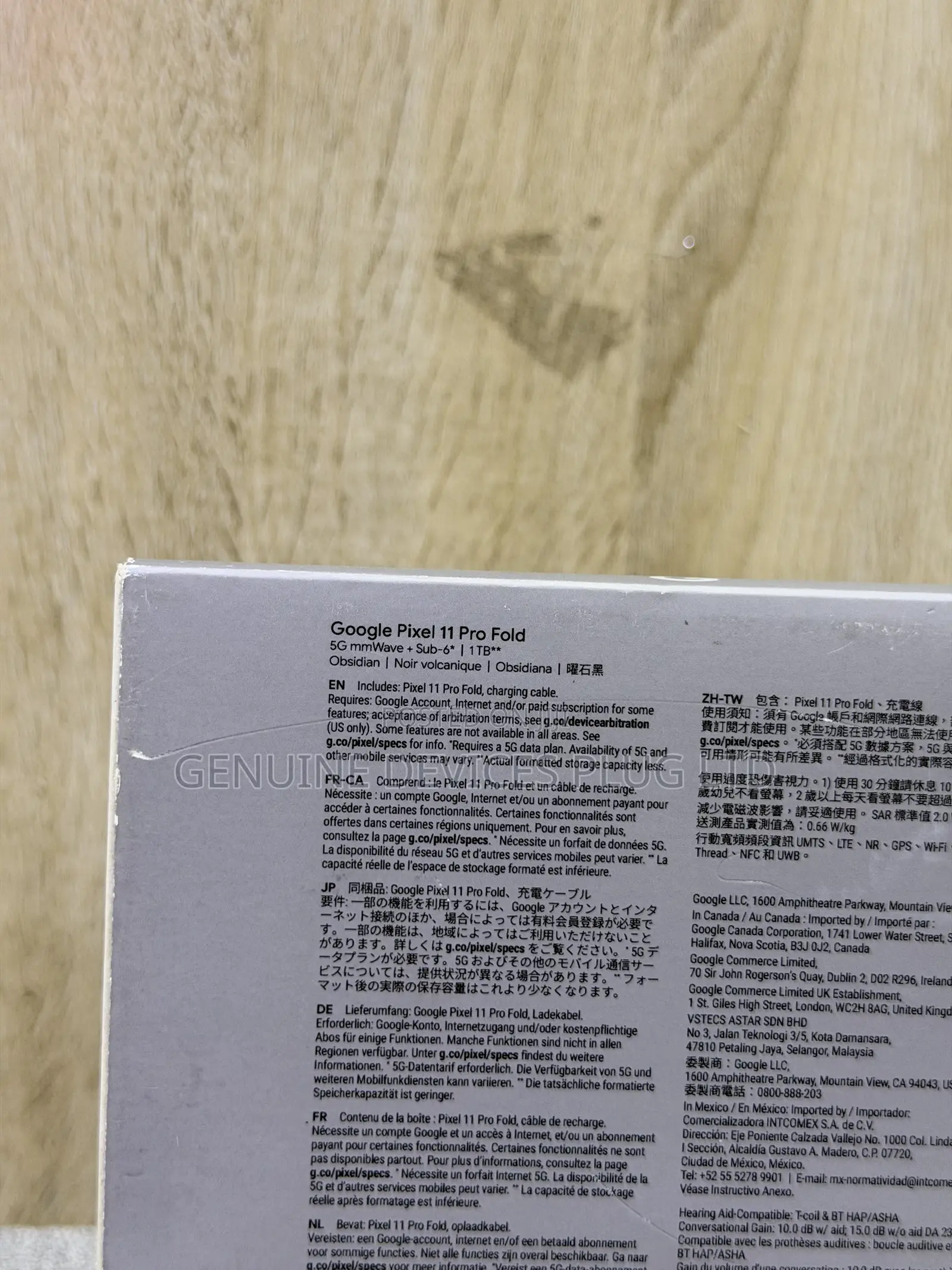 New Google Pixel 11 Pro Fold 1 TB Black